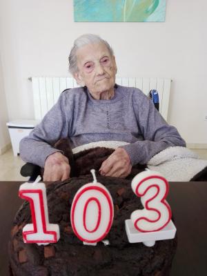 HA MORT LA DONA CENTENÀRIA MÉS VELLA DE GATA. MARÍA  MONFORT COSTA (María Bisserot) TENIA 103 ANYS. El poble té encara dos centenàries més,  Pepita i Rosa