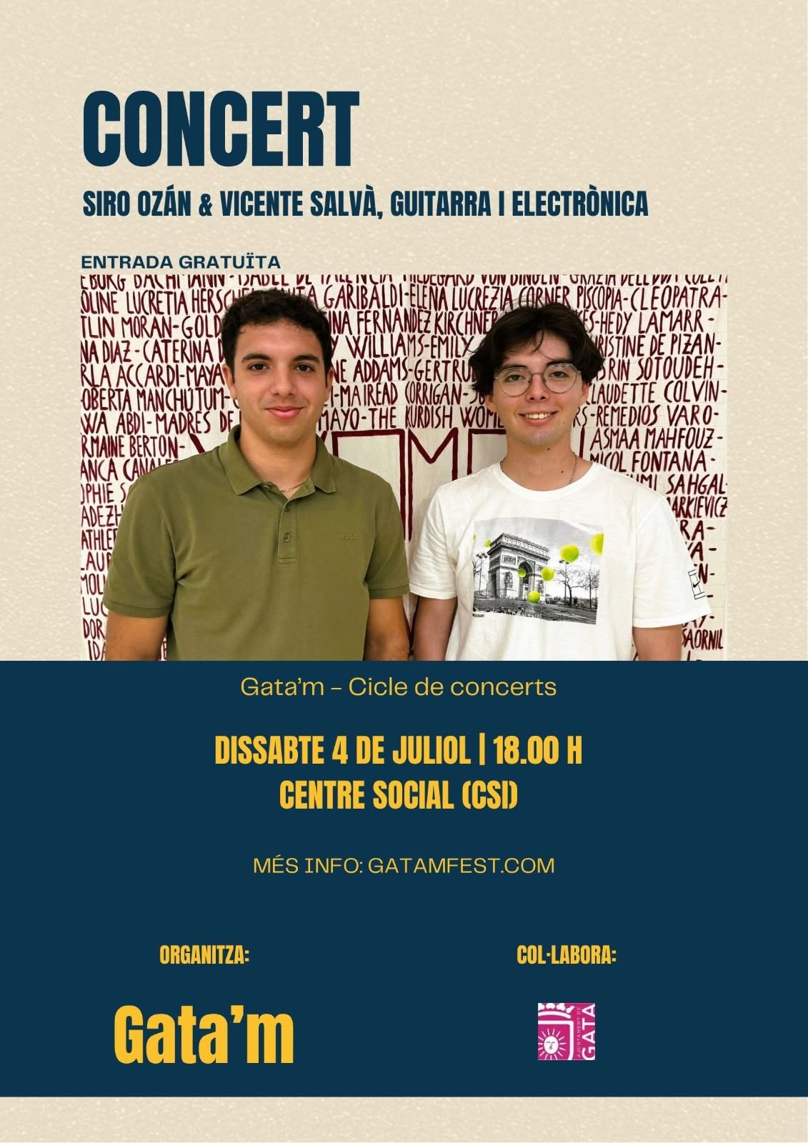 ART AL VENT, ACTIVITAT COMPLEMENTÀRIA: HUI CONCERT DIFERENT. CSI, 18 hores