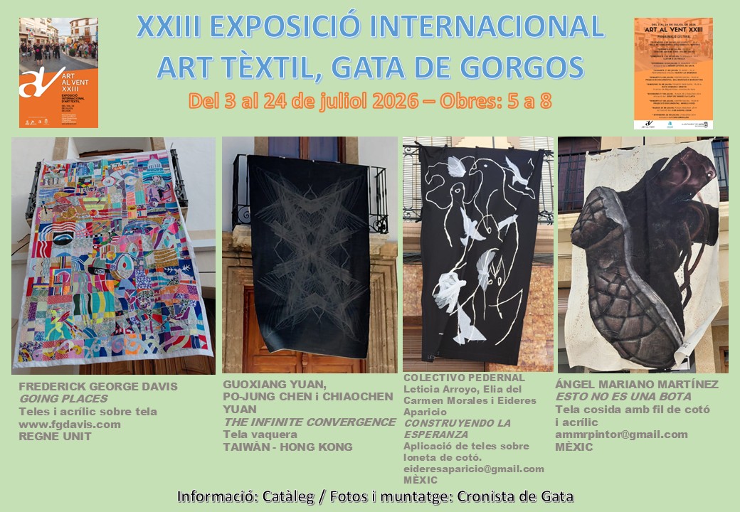 MIRADES URBANES, ART AL VENT, GATA, OBRES 5 A 8: dia 2n, EXPOSICIÓ