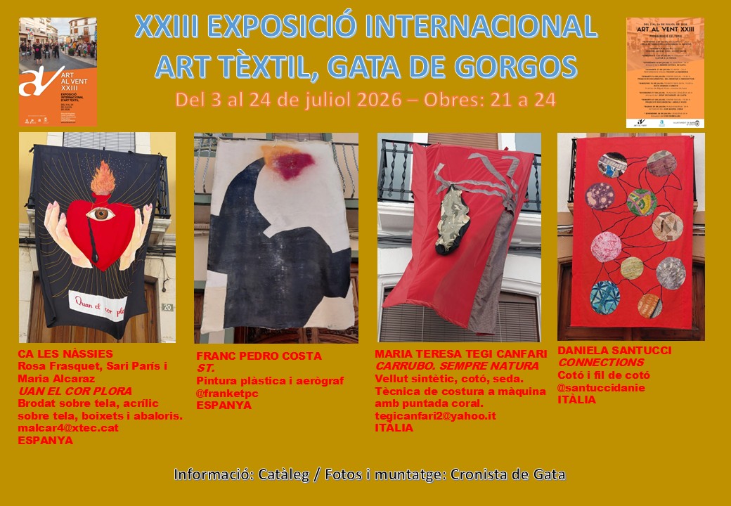 MIRADES URBANES: ART AL VENT, GATA. Obres 21 a 24