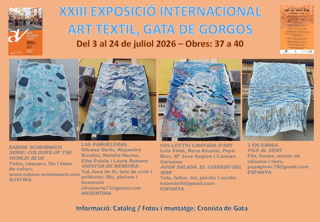 MIRADES URBANES, ART AL VENT DE GATA: Obres 37 a 40, nova setmana, dilluns 13 de juliol