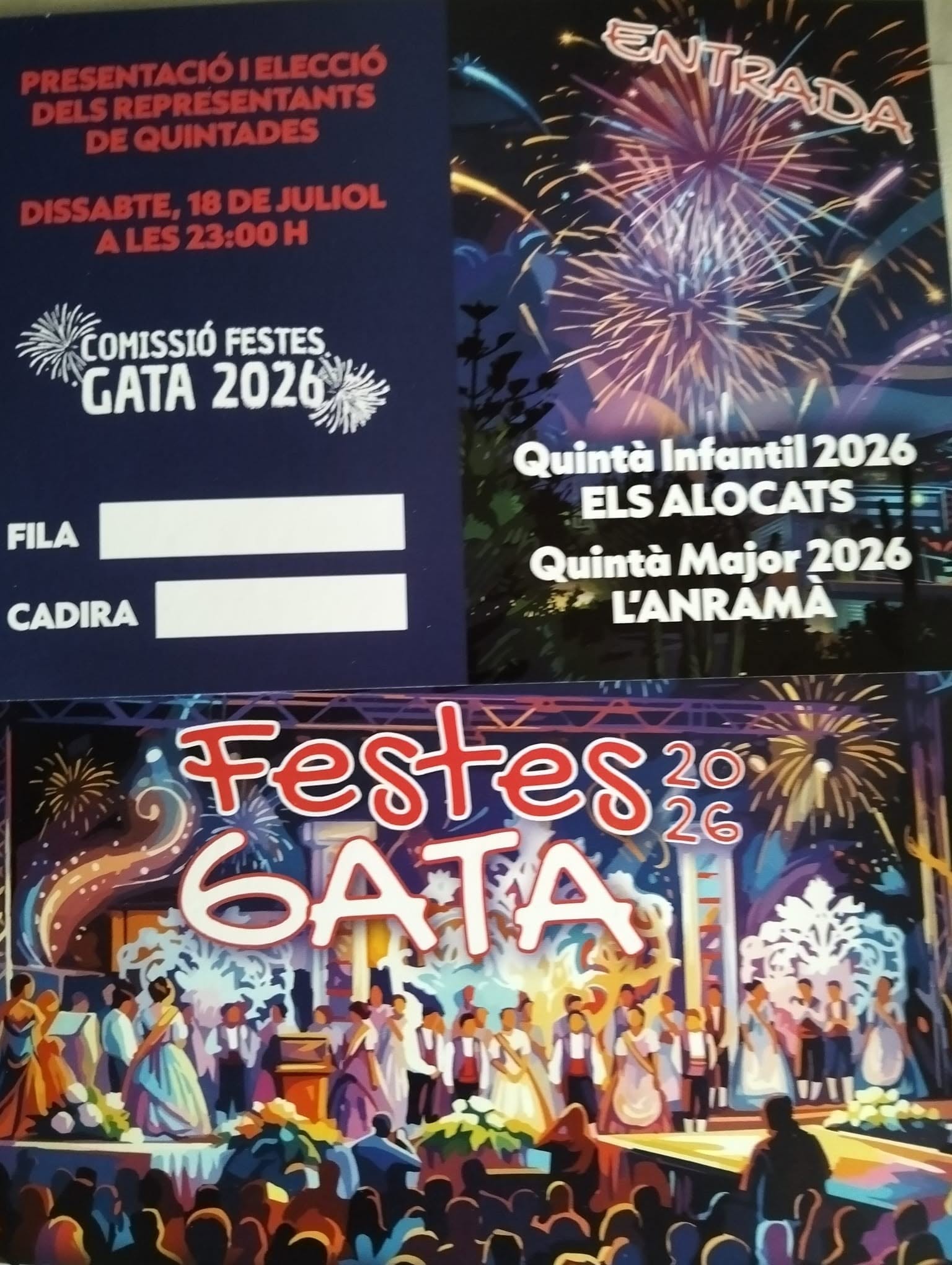 PREÀMBUL FESTER DE GATA. ESTA NIT, FESTIVAL 2026. ELECCIÓ INFANTILS I MAJORS. 55 edició de majors (48 de regines i 7 de representants) i 50 de infantils (42 de regines i 8 de representants)