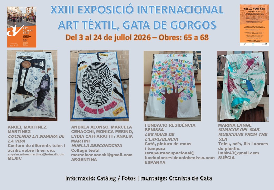 MIRADES URBANES, ART AL VENT 2026, SEGUIM AL CARRER CONSTITUCIÓ. Obres 65 a 68