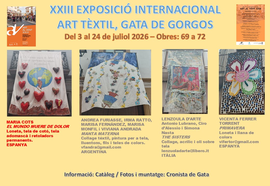 MIRADES URBANES: ART AL VENT 2026, DEIXEM EL CARRER CONSTITUCIÓ. Obres 69 a 72