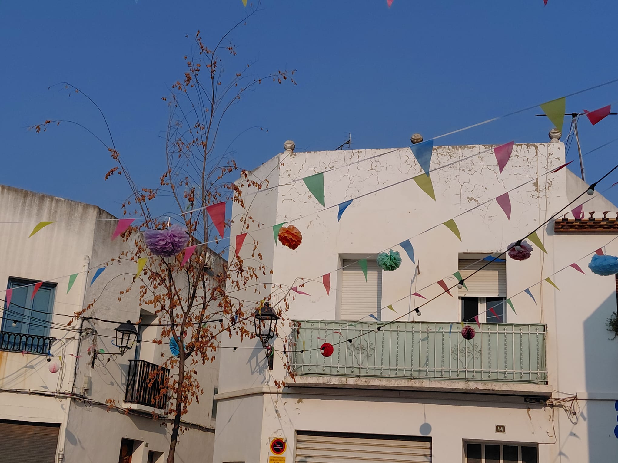 A LES PORTES DE LA FESTA, GATA. ADORNANT CARRERS I PLACES. També s'engalanen part del carrer Teulada i la Placeta de Sant Antoni, l'únic del Raval