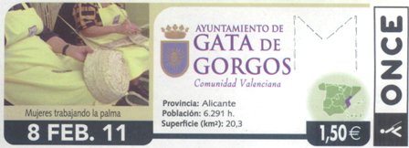 LA O.N.C.E.HA DIFÓS HUI PER TOTA ESPANYA LA IMATGE DE GATA