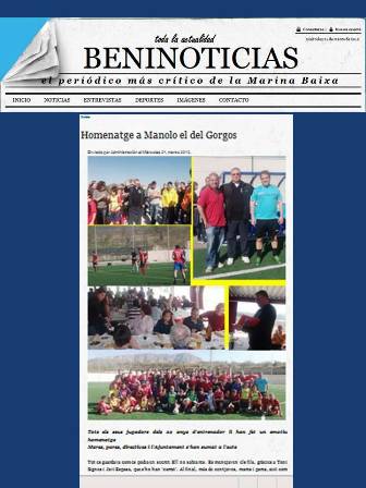 EL DIARI DIGITAL DE NOTÍCIES DE BENIDORM I LA MARINA BAIXA ES FA RESSÓ DE LHOMENATGE A -MANOLO- (MANUEL LÓPEZ)