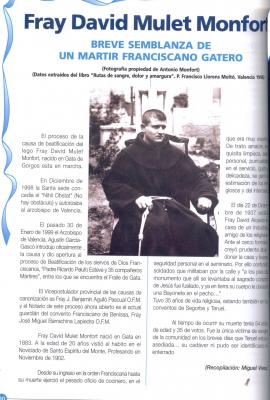 MEUS ARTICLESde festes: 1999, Fray David Mulet Monfort