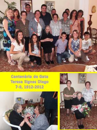 GATA TÉ UNA NOVA CENTENÀRIA: Teresa Signes Diego va complir ahir 100 anys ( I )