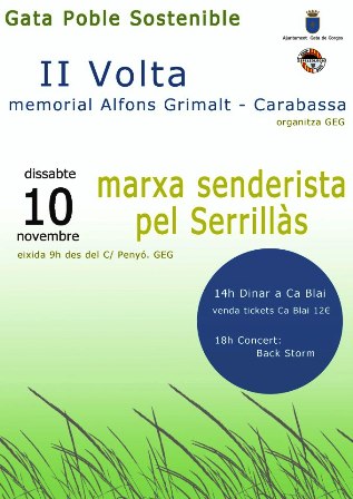 RECORDEU-HO: DEMÀ MARXA SENDERISTA AL SERRILLÀS