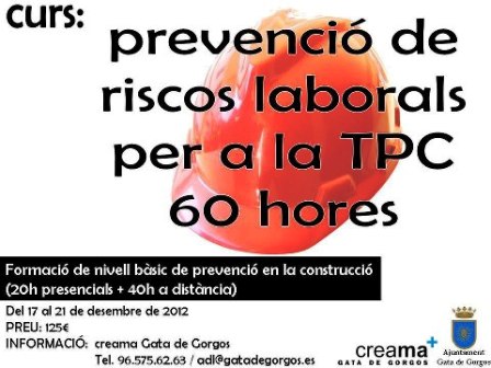 CREAMA GATA ORGANITZA UN CURS SOBRE PREVENCIÓ DE RISCOS LABORALS
