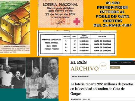 AQUELL DIA (25-5-1987) VA TOCAR LA GROSSA A GATAI SI TORNARA A TOCAR DEMÀ?