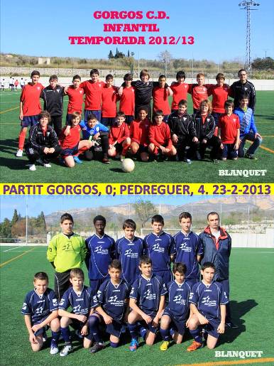 CAU EL GORGOS INFANTIL A CASA (0-4) CONTRA EL PEDREGUER