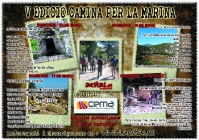 DIUMENGE 3 DE MARÇ COMENÇA A GATA LA V edició de CAMINA PER LA MARINA ALTA