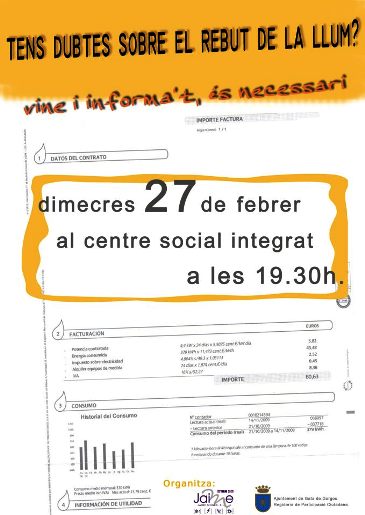 DIMECRES 27, XERRADA SOBRE EL REBUT DE LA LLUM