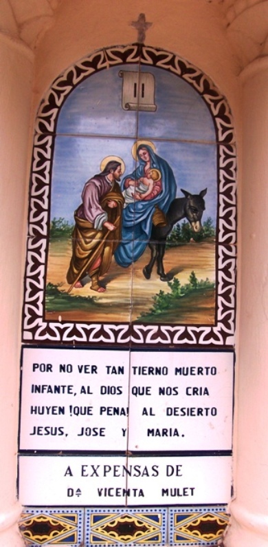 Hª LOCAL. CAPELLES A GATA. CORONA DE DOLORS DE LA VERGE. IIª, Fugida a Egipte amb Jesús i Josep