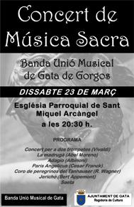 ACTES: Demà dissabte, concert de música sacra; diumenge, Rams