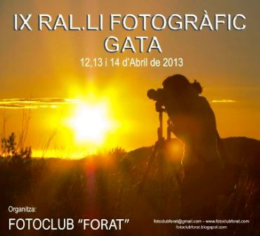 COMENÇA LA INSCRIPCIÓ PER AL IX RAL·LI FOTOGRÀFIC DE GATA
