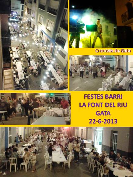 HUI, FESTA GRAN AL BARRI DE LA FONT DEL RIU DE GATA (en honor a Sant Joan)
