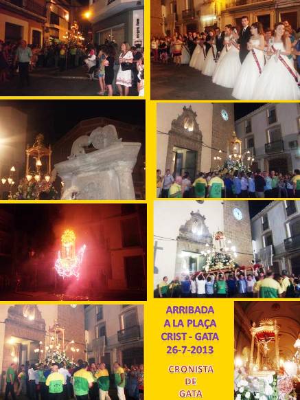 BAIXADA DEL CRIST (primer dia de festes 2013) ( III ): el Crist arriba a la Plaça de l'Església