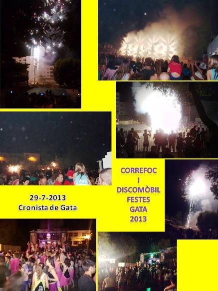 ANIT, FESTES GATA 2013: un correfoc curteti la discomòbil