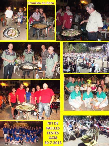 AHIR DIA 30, NIT DE PAELLES A LES FESTES DE GATA ( I ): Més de 2.000 persones omplin el recinte