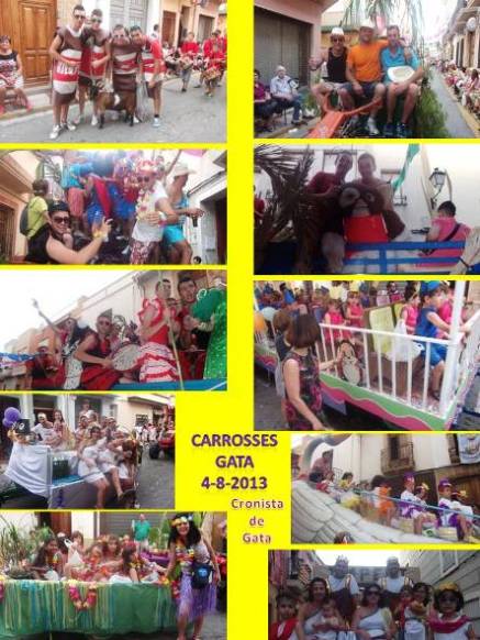 FESTES GATA, CAVALCADA ( IV ): més grups a peu, les altres carrosses i camions