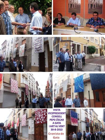 EL VICEPRESIDENT DEL CONSELL, JOSÉ CÍSCAR, VISITA GATA I L'EXPOSICIÓ ART AL VENT