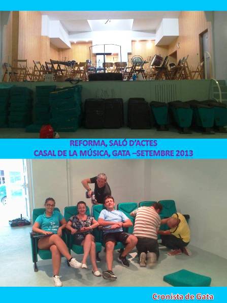 RECTA FINAL PER A LA REFORMA DEL SALÓ D'ACTES DEL CASAL DE LA MÚSICA DE GATA