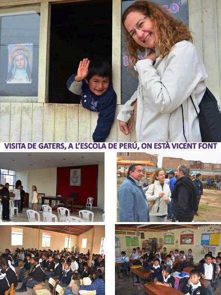 UN MATRIMONI GATER VISITA EL CENTRE ESCOLAR DEL PERÚ, on està el missioner Vicent Font
