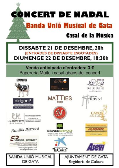 HUI I DEMÀ, CONCERT DE NADAL DE LA BANDA UNIÓ MUSICAL