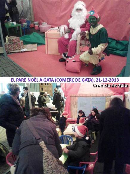 EL PARE NOËL ARRIBA A LA PLAÇA DE L'ESGLÉSIA DE GATA