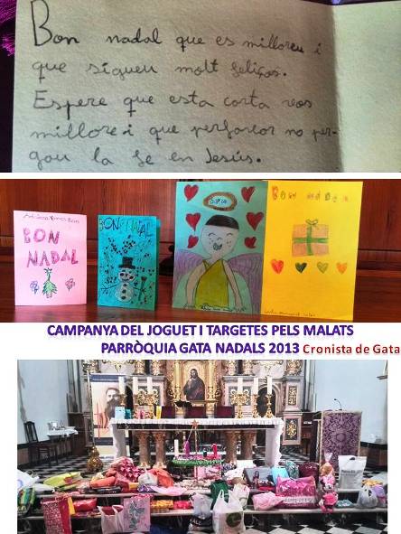 ELS MÉS MENUTS DE LA PARRÒQUIA FELICITEN ELS NADALS ALS MALALTETS DE GATA