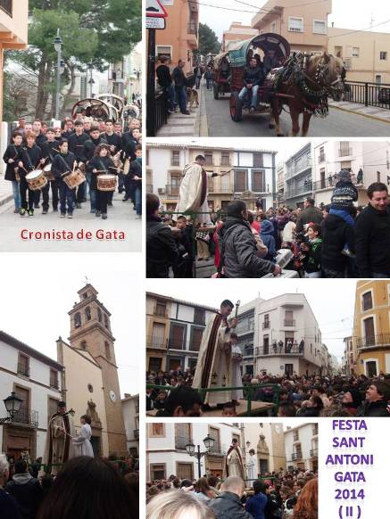 PROCESSÓ DE TRASLLAT, MISSA I BENEDICCIÓ D'ANIMALS ( II ) (Festes de Sant Antoni Gata 2014)