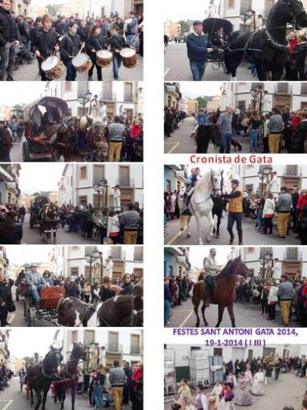 PROCESSÓ DE TRASLLAT, MISSA I BENEDICCIÓ D'ANIMALS ( i III ) (Festes de Sant Antoni Gata 2014)