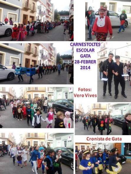 ELS ESCOLARS DEL COL·LEGI PÚBLIC SANTÍSSIM CRIST CELEBREN EL CARNESTOLTES AMB DISFRESSES PELS CARRERS DE GATA ( I )