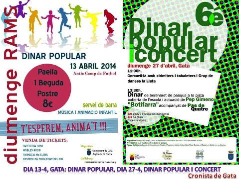 VENEN DOS FESTOTES: FOGUERILS I BERENAR DE PASQUA