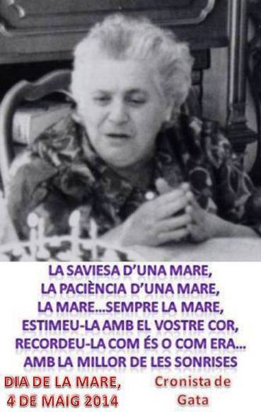 HUI, DIUMENGE 4 DE MAIG, ÉS EL DIA DE LA MARE