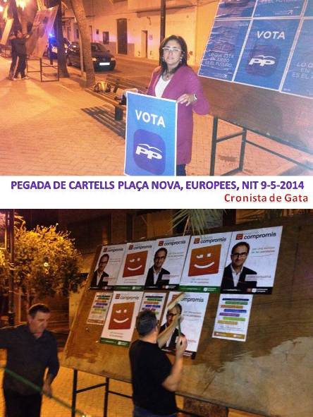 ANIT COMENÇÀ LA PEGADA DE CARTELLS ELECTORALS PER AL PRÒXIM 25, DIA DE LES ELECCIONS EUROPEES