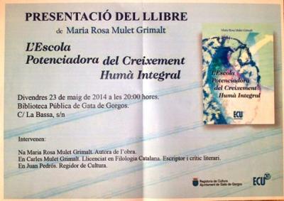 DIVENDRES, PRESENTACIÓ A LA BIBLIOTECA DEL LLIBRE DE LA GATERA MARÍA ROSA MULET GRIMALT