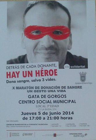 HUI, X MARATÓ DE DONANTS DE SANG A GATA: ACUDIX