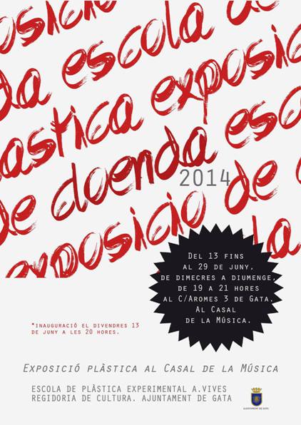 DEMÀ, INAUGURACIÓ FI DE CURS DE L'ESCOLA DE PLÀSTICA EXPERIMENTAL