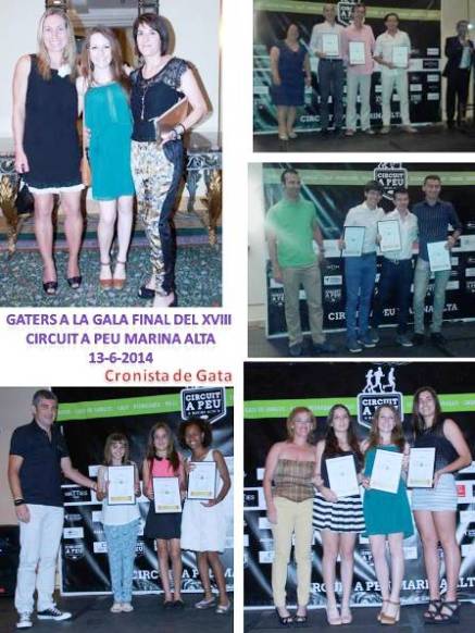 ELS ATLETES GATERS PRESENTS A LA GALA FINAL DEL XVIII CIRCUIT A PEU MARINA ALTA
