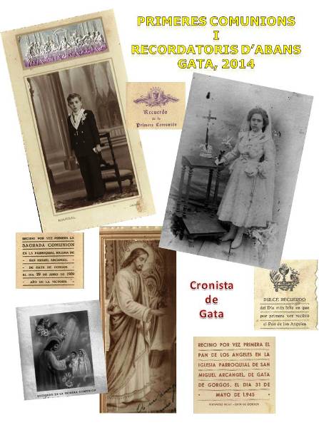 HISTÒRIA LOCAL: AQUELLES PRIMERES COMUNIONS I AQUELLS RECORDATORIS ( I )