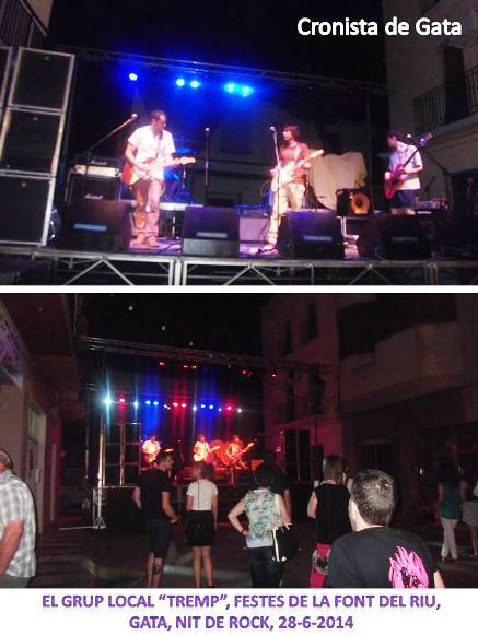 ABANS DE BAJOQUETA ROCKANIT VA ACTUAR A LA FONT DEL RIU, EL GRUP LOCAL TREMP