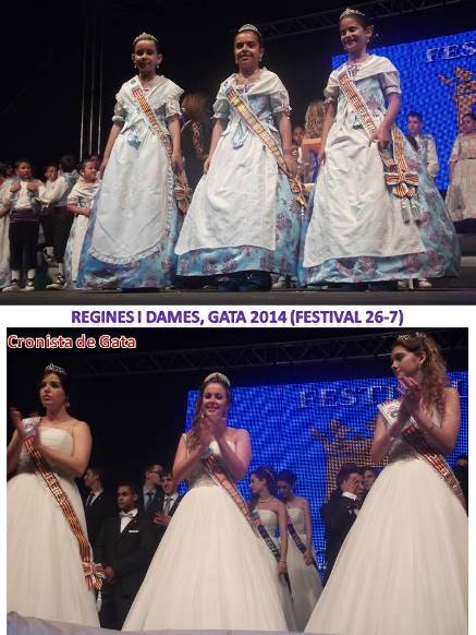 AVANÇ 1: GATA JA TÉ REGINES DE FESTES 2014: ELENA PONS SALVADOR I MINERVA CUENCA COLOMA