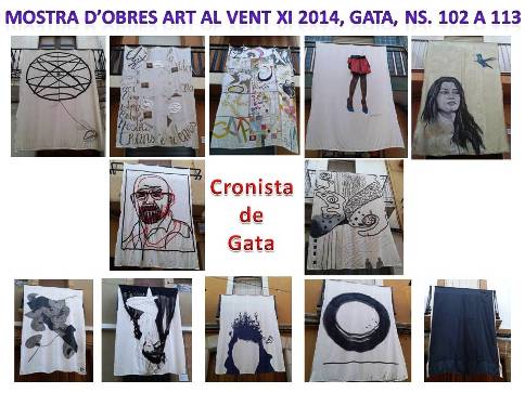 TOTES LES OBRES DE ART AL VENT XI 2014, GATA ( XIV ): de la 102 a la 113