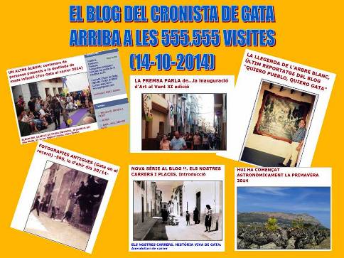 EL BLOG ARRIBA A LA CURIOSA XIFRA DE 555.555 VISITES