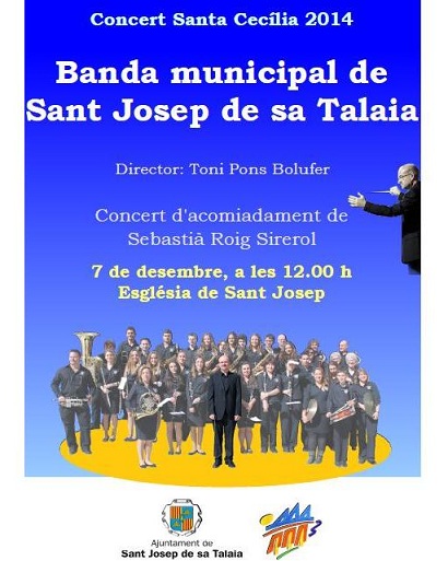 DIUMENGE 7 ACOMIADEN ELS EIVISSENCS A SEBASTIÀ ROIG, que passa a ser director de l'Escola Municipal de Música de Gata