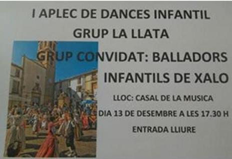 DISSABTE 13, AL CASAL DE LA MÚSICA, I APLEC DE DANCES INFANTIL